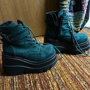 Demonia UNIQUE Suede Boots Shaker 52
